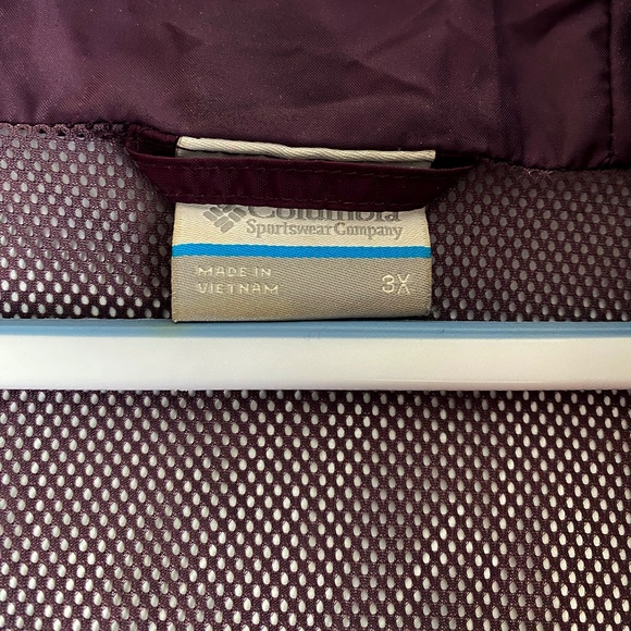 Columbia Arcadia Il Rain Jacket Women's Plus 3X Maroon - Picture 5 of 14